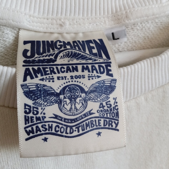 Jungmaven Graphic Applique Crewneck Sweatshirt L - Picture 2 of 8